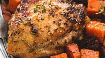 Roasted Mustard Chicken Thighs